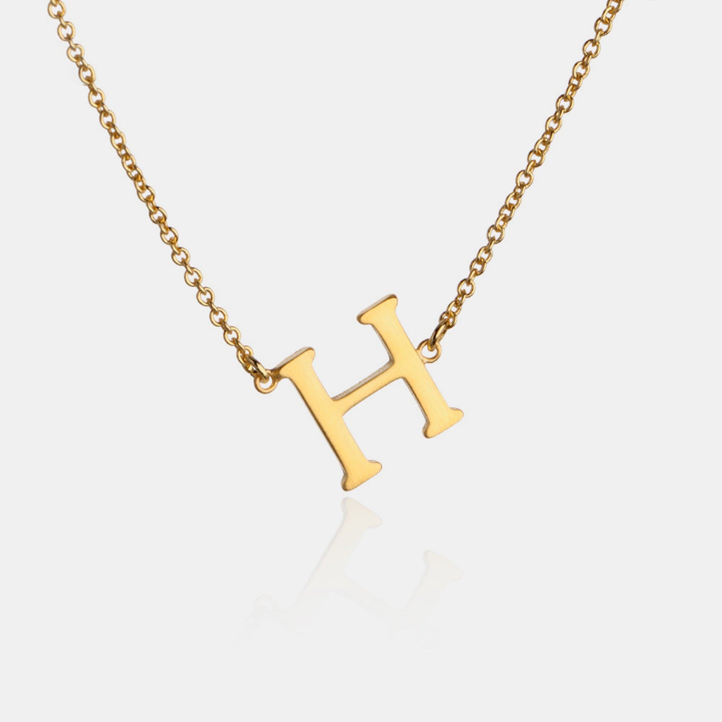Initial Pendant Station Necklace F-J