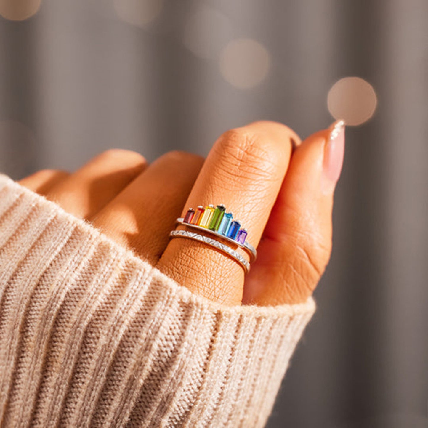 Sterling Silver Double-Layered Pride Crown Ring