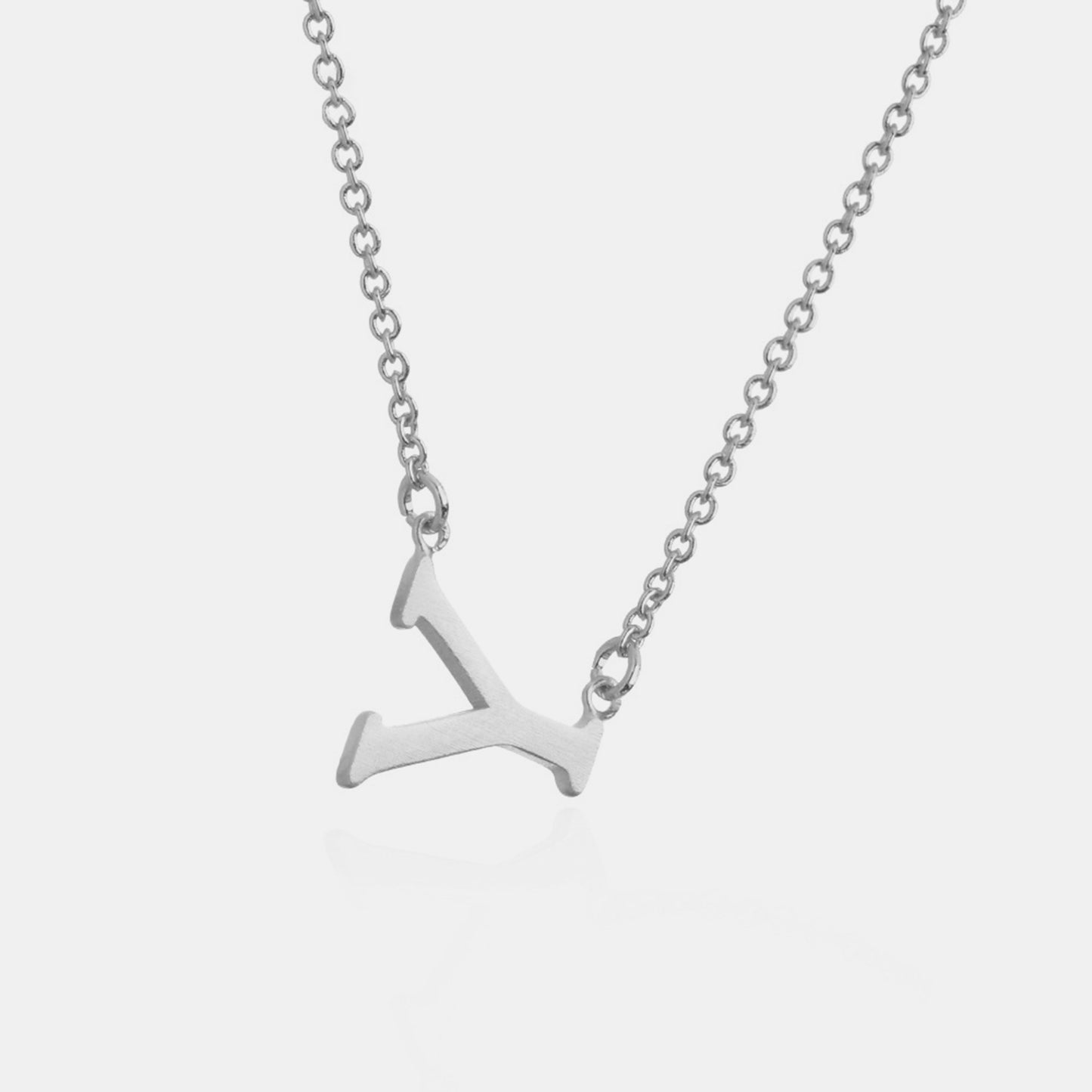 Initial Pendant Station Necklace W-Z