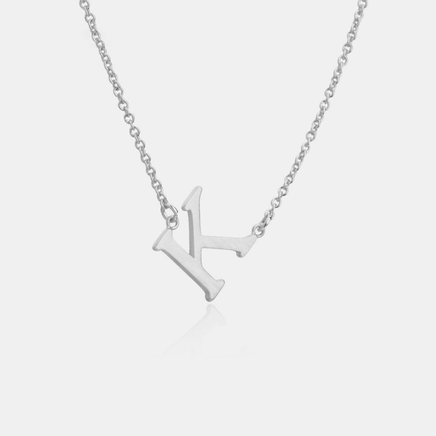 Initial Pendant Station Necklace K-P