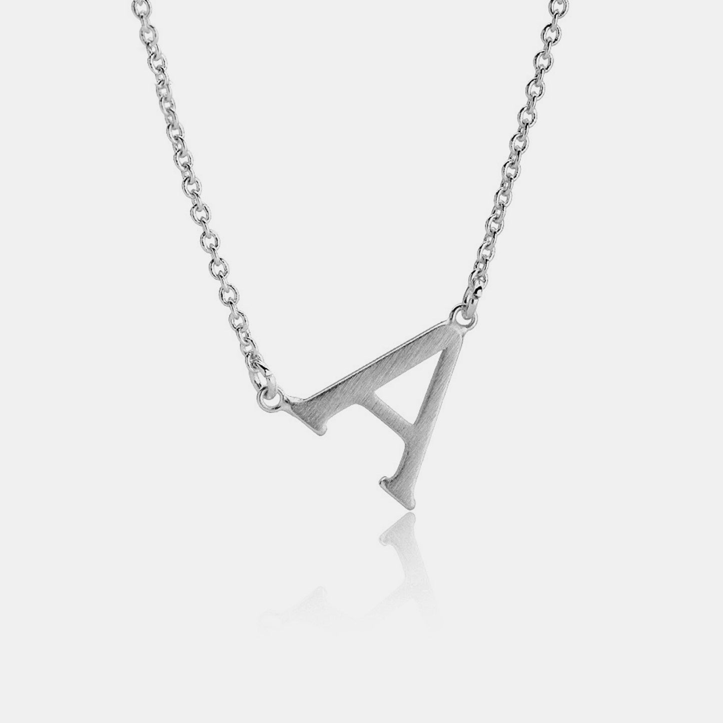 Initial Pendant Station Necklace A-E