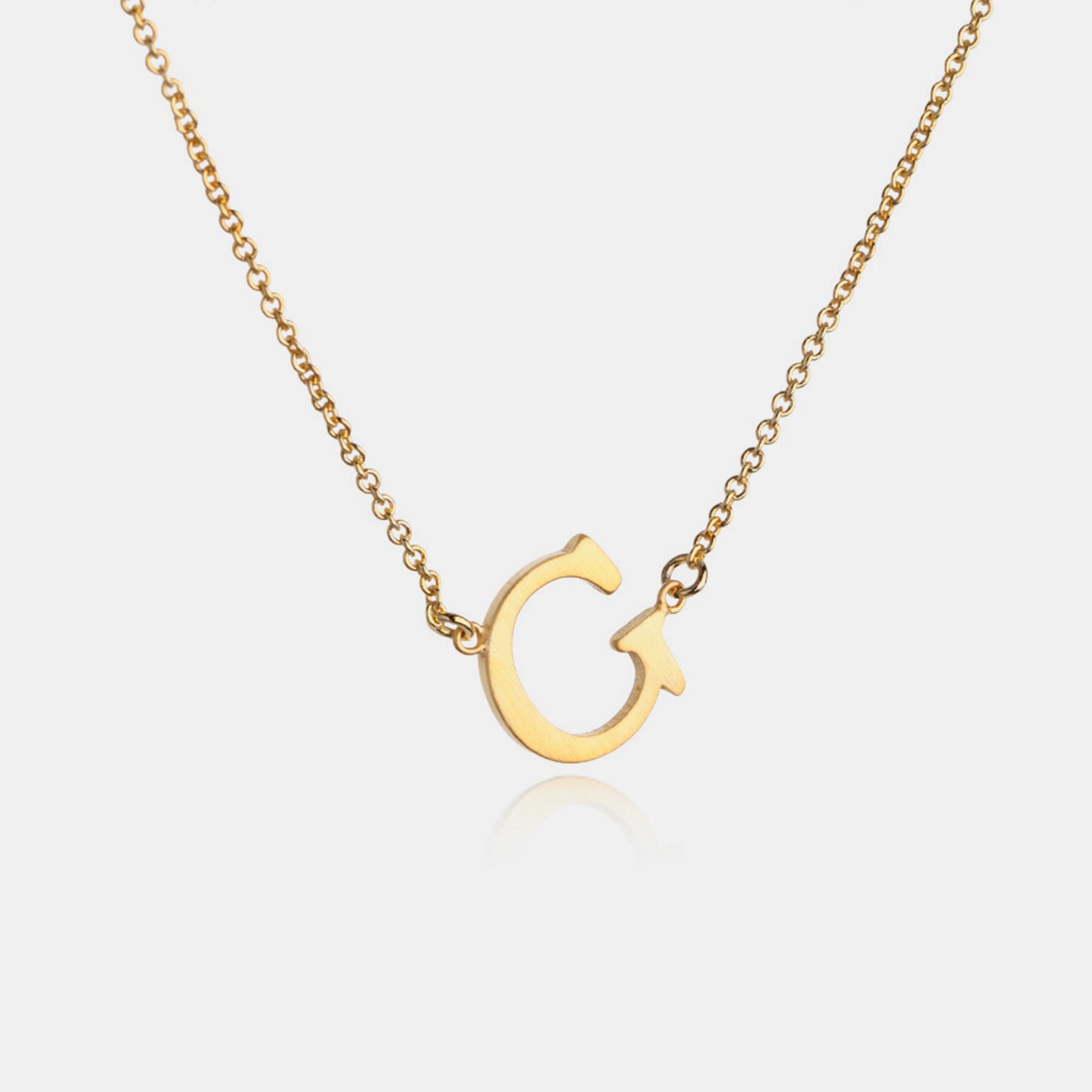 Initial Pendant Station Necklace F-J