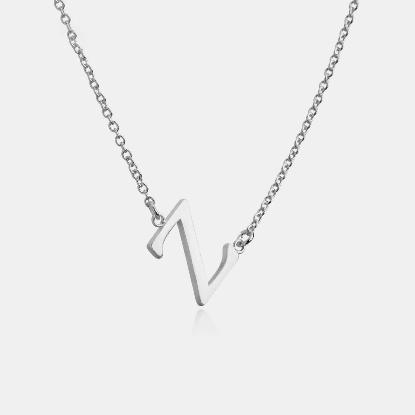 Initial Pendant Station Necklace W-Z