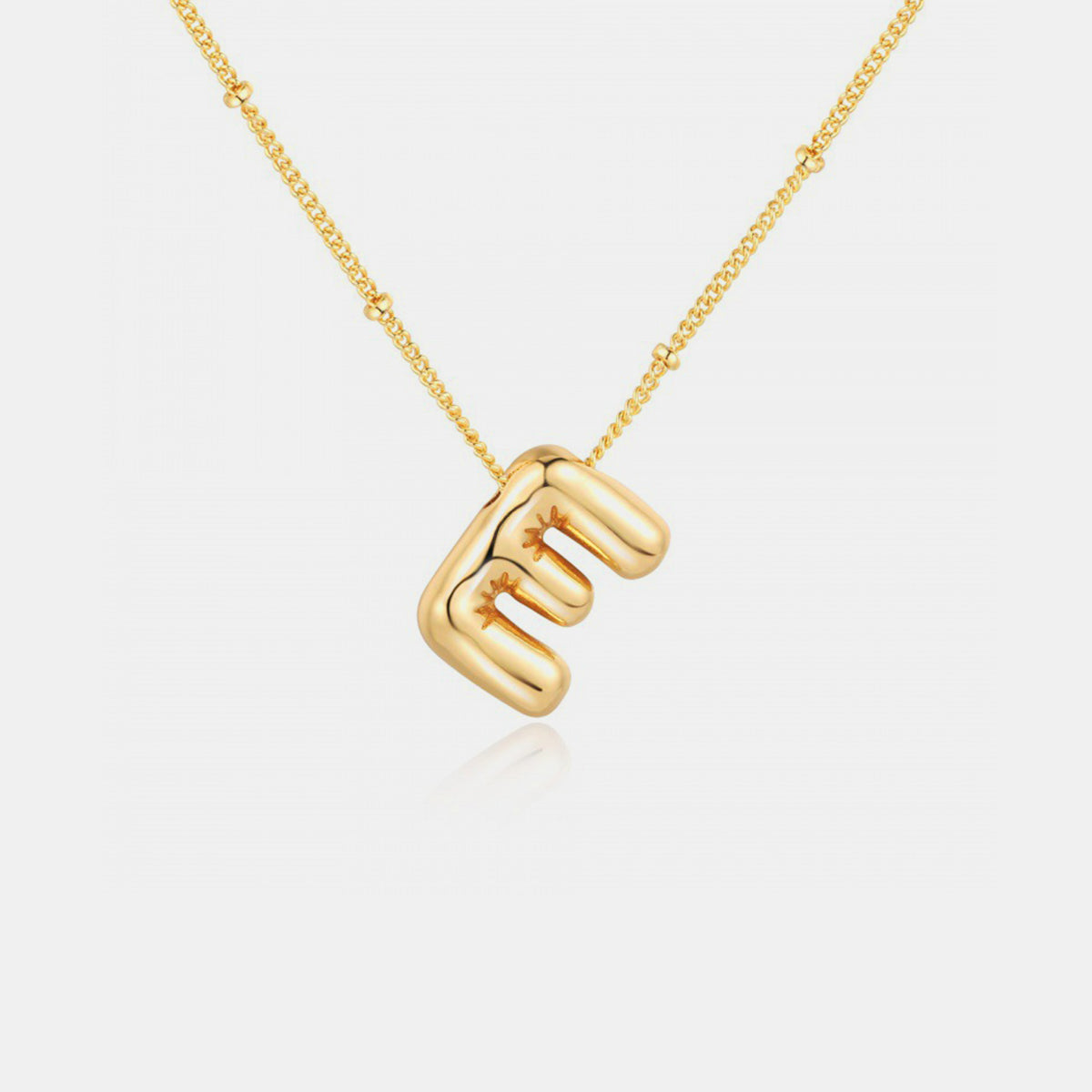 Baloon Letter Pendant Necklace A-J