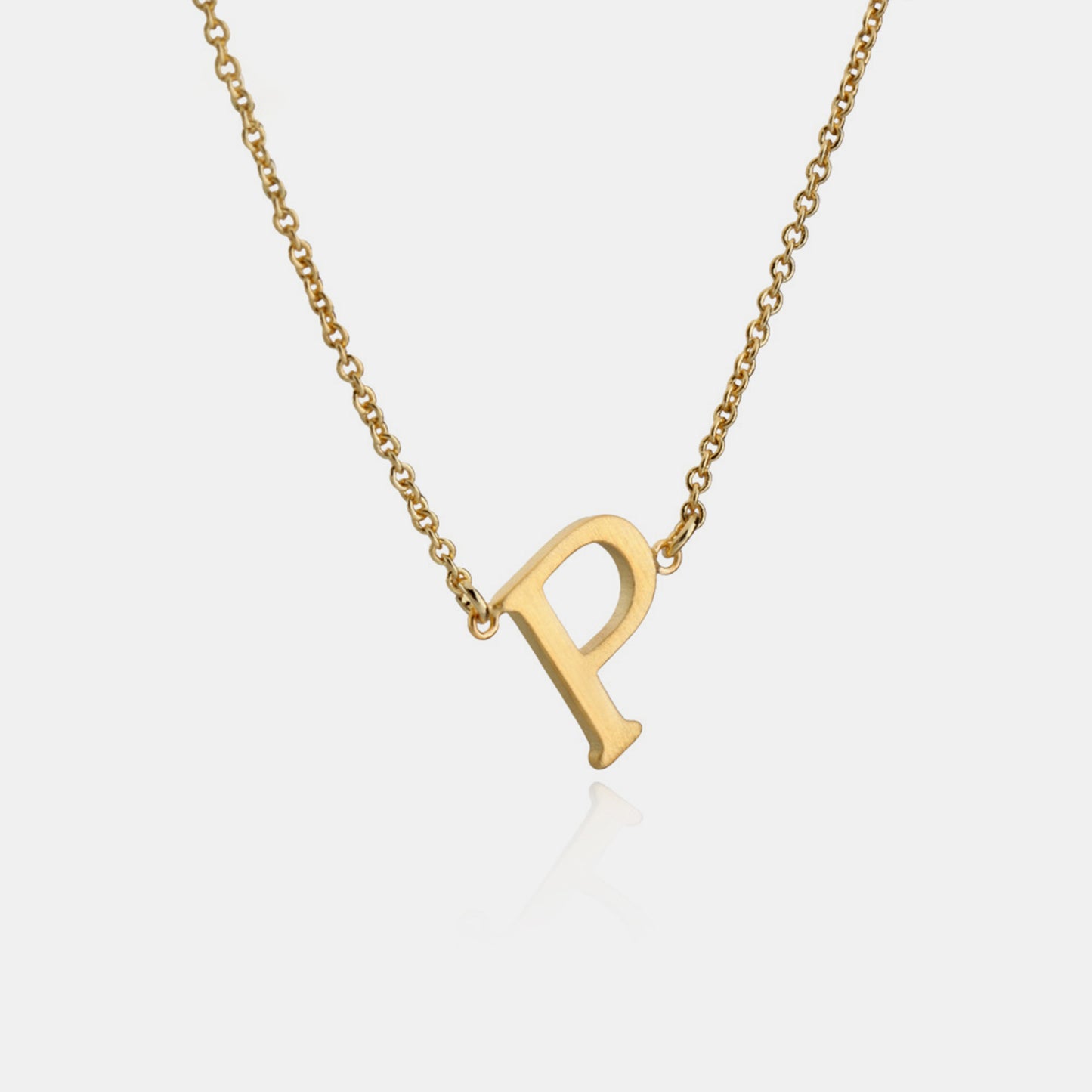 Initial Pendant Station Necklace K-P