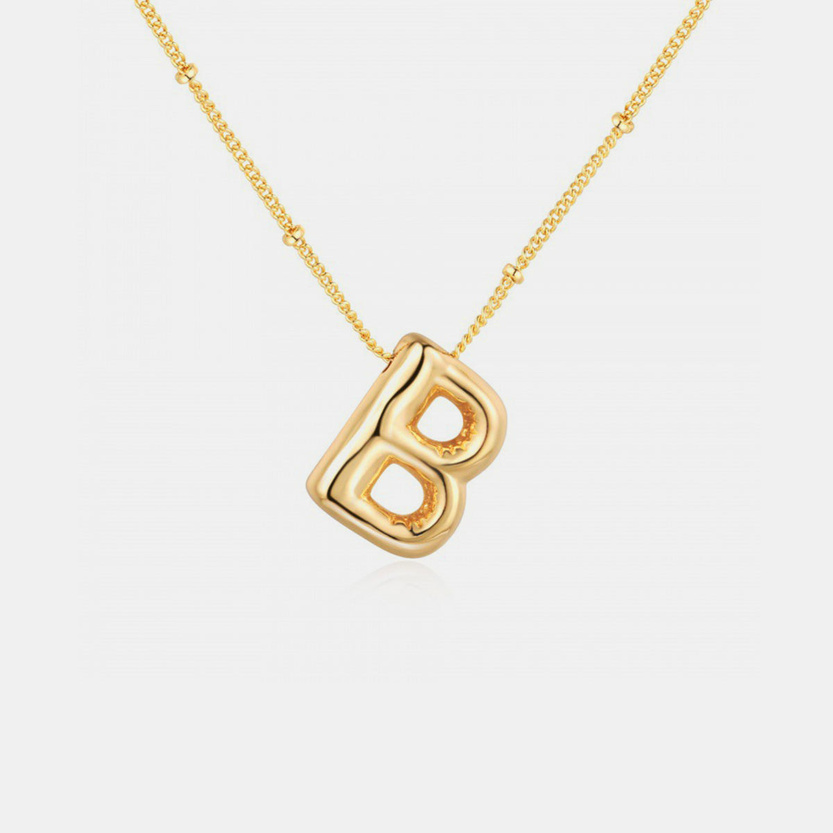Baloon Letter Pendant Necklace A-J