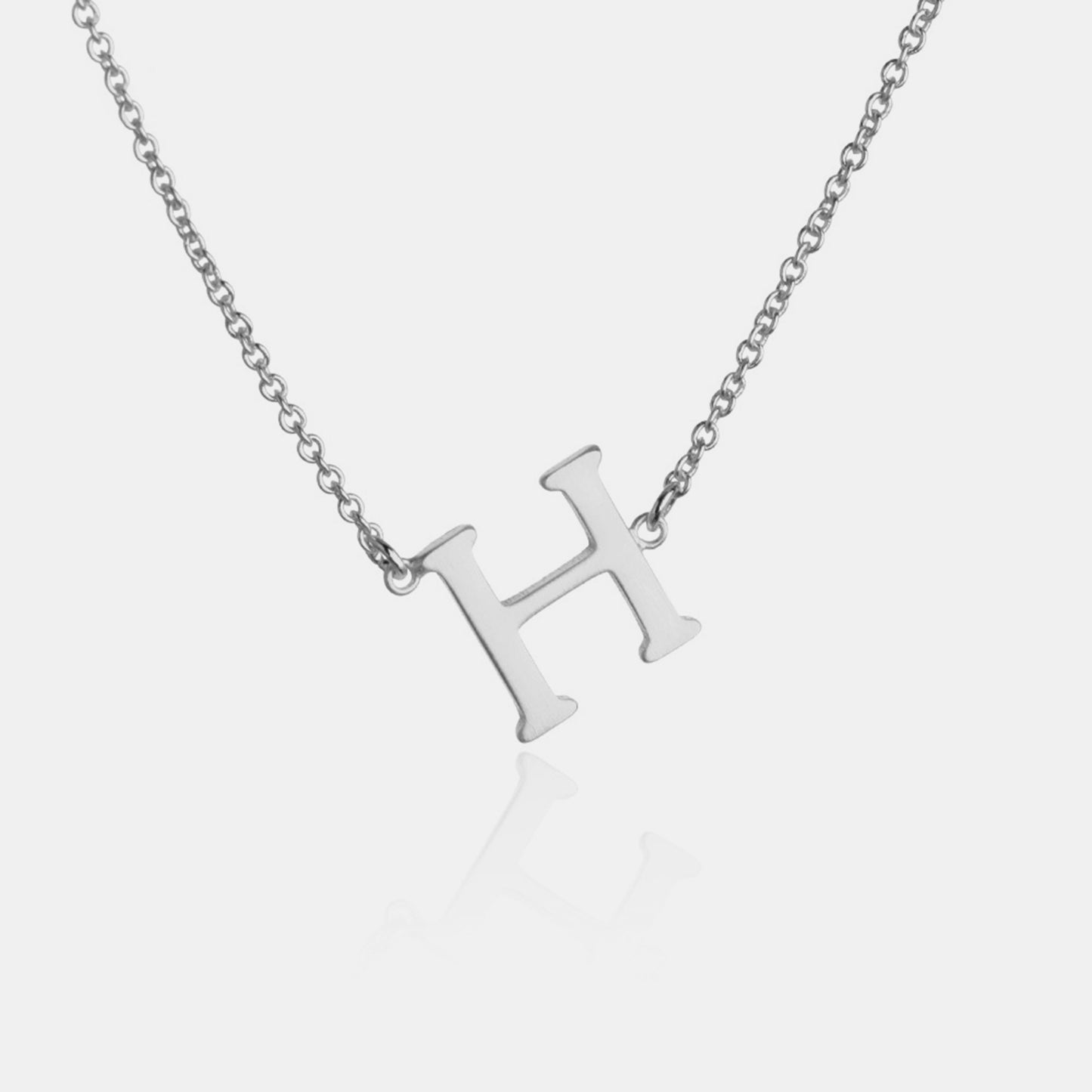 Initial Pendant Station Necklace F-J