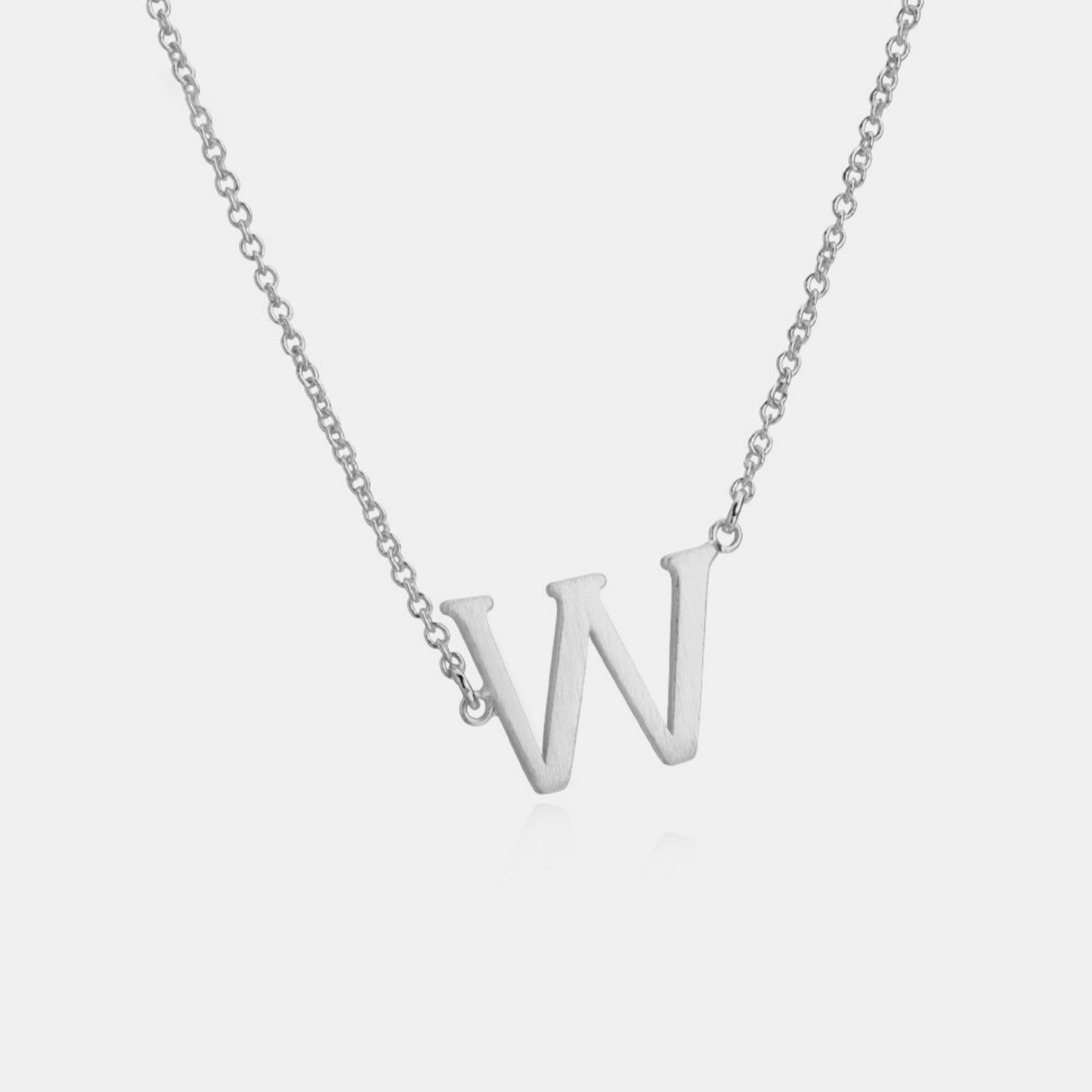 Initial Pendant Station Necklace W-Z