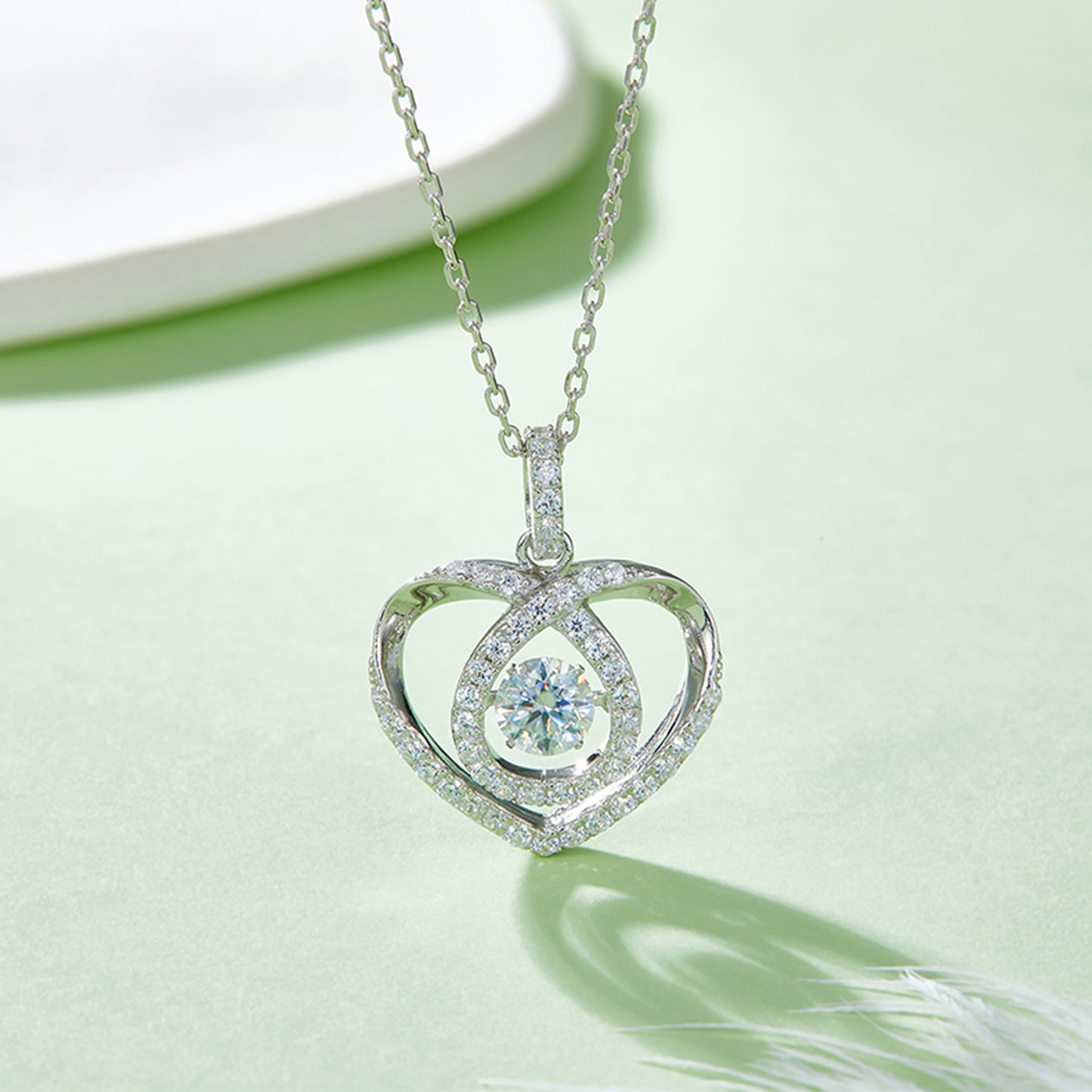 Dazzling Heart Moissanite Necklace