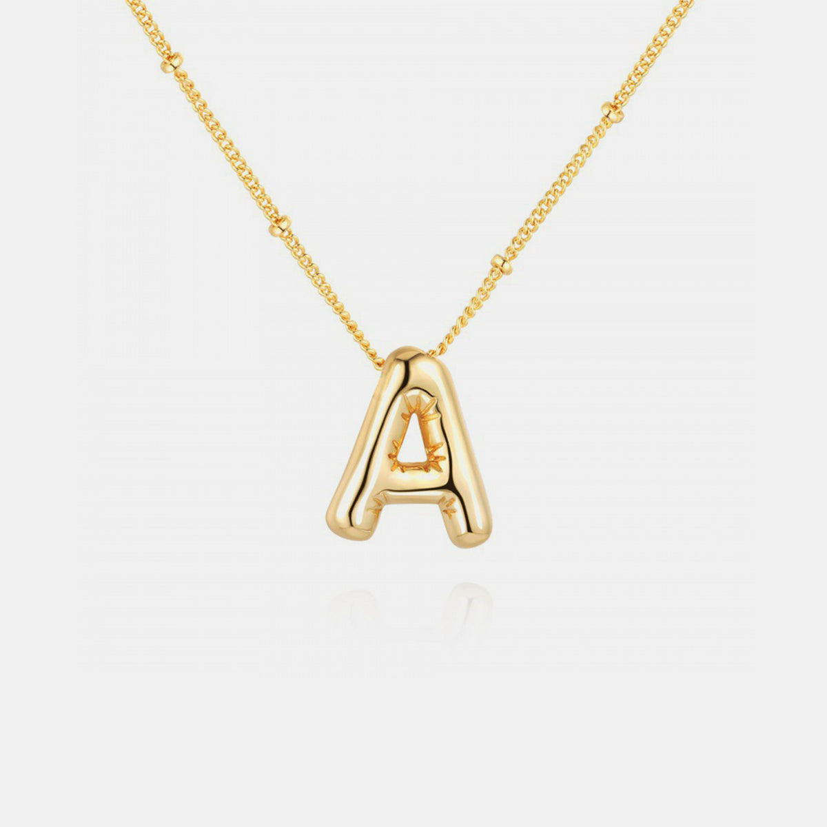 Baloon Letter Pendant Necklace A-J