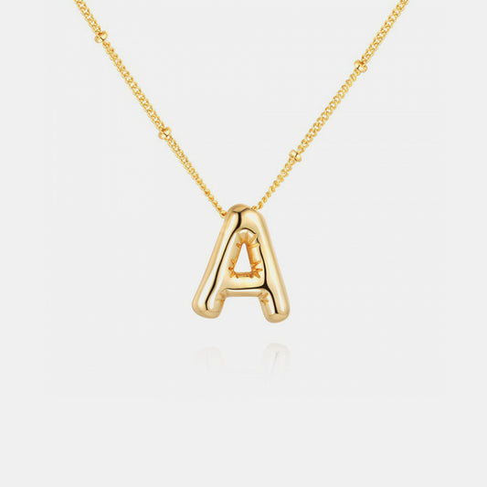 Baloon Letter Pendant Necklace A-J