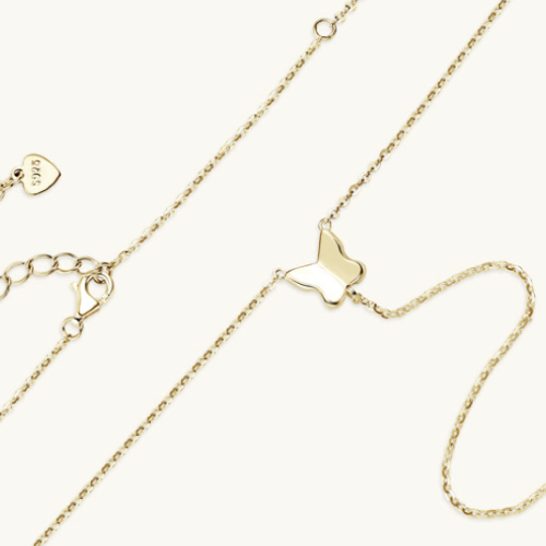 Butterfly Drop Moissanite Lariat Necklace*