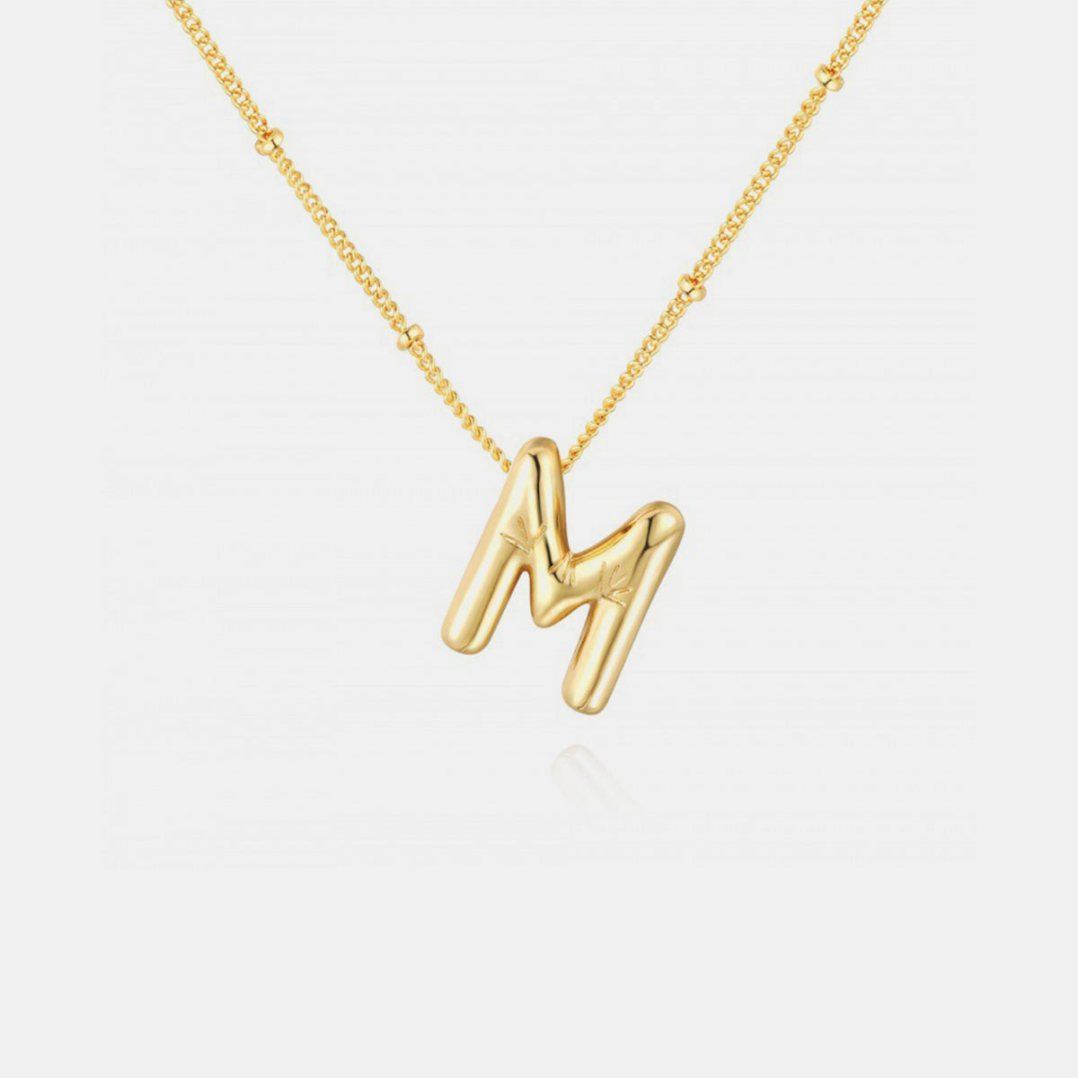 Baloon Letter Pendant Necklace K-S