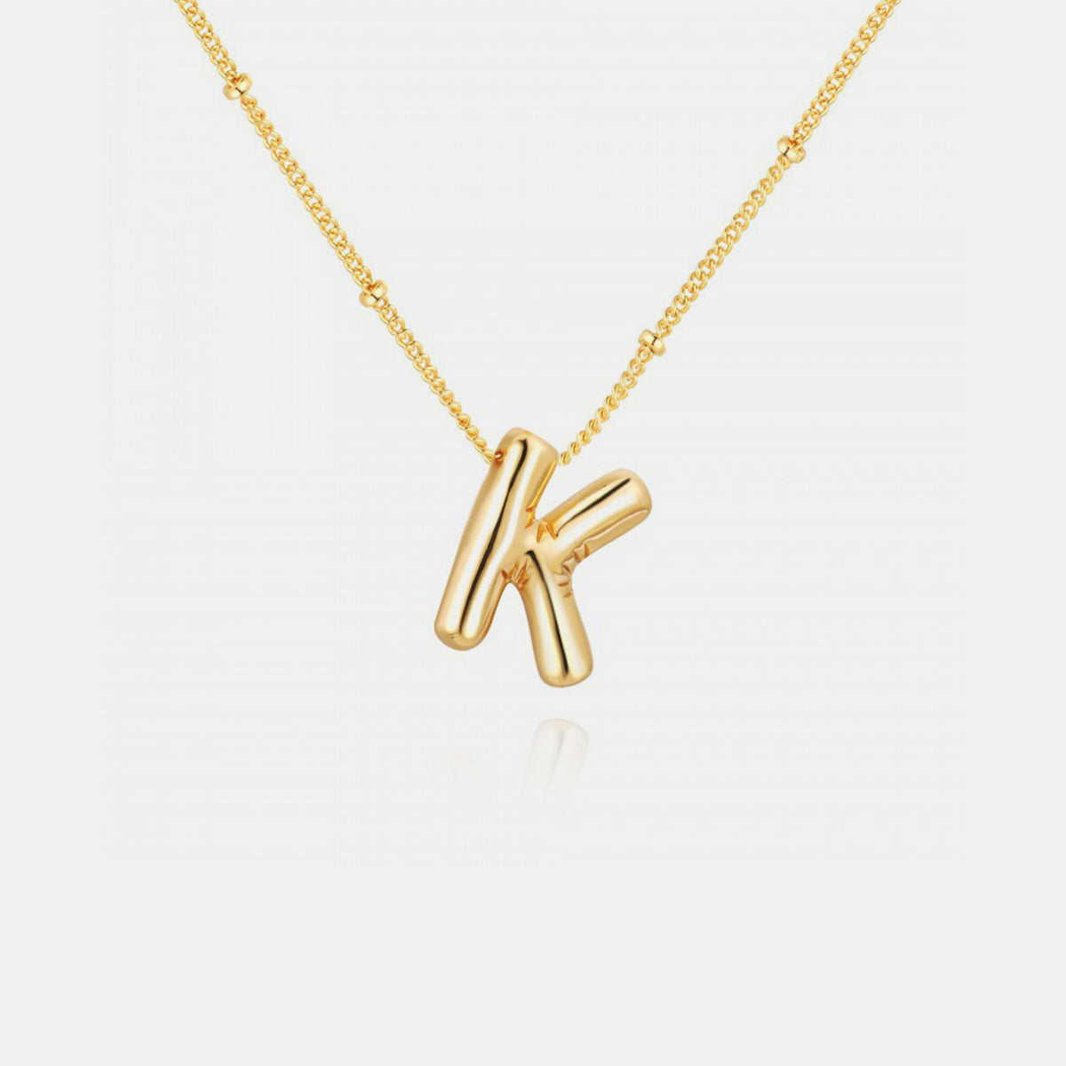 Baloon Letter Pendant Necklace K-S