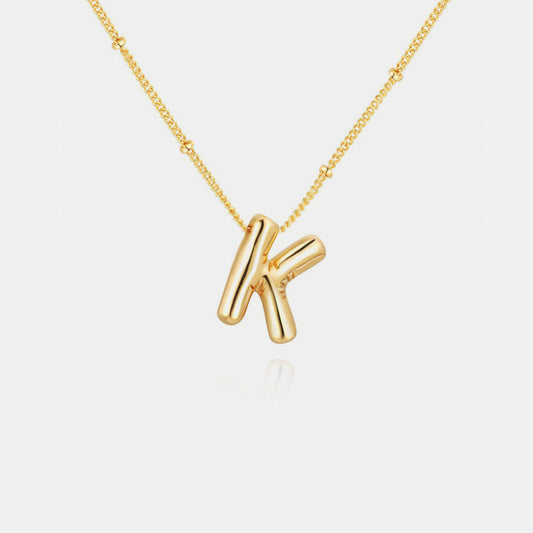 Baloon Letter Pendant Necklace K-S