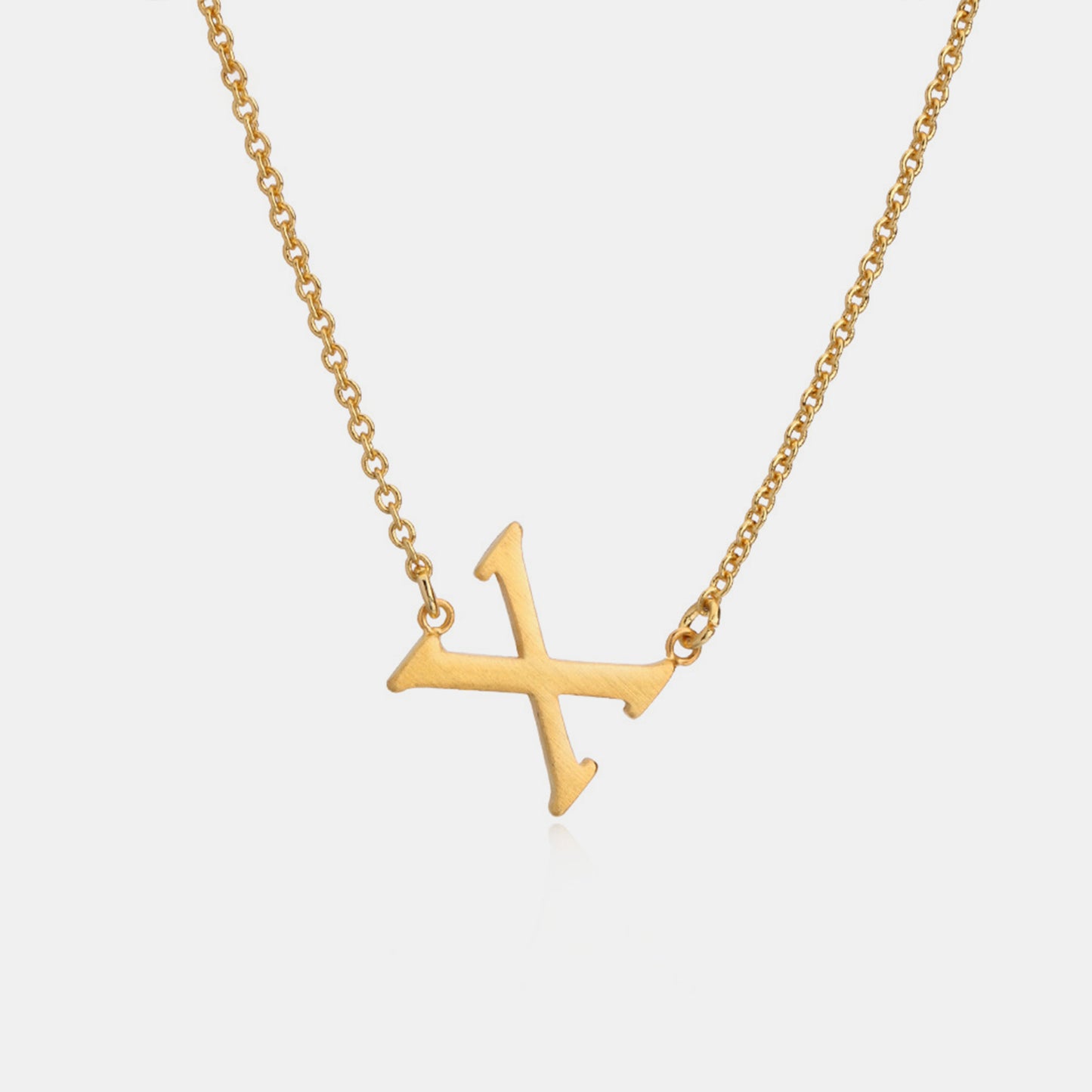 Initial Pendant Station Necklace W-Z