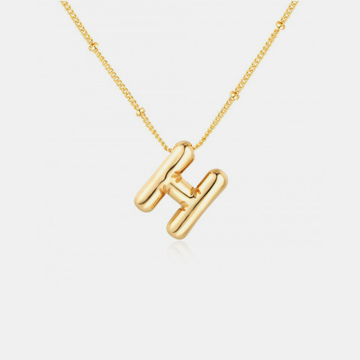 Baloon Letter Pendant Necklace A-J