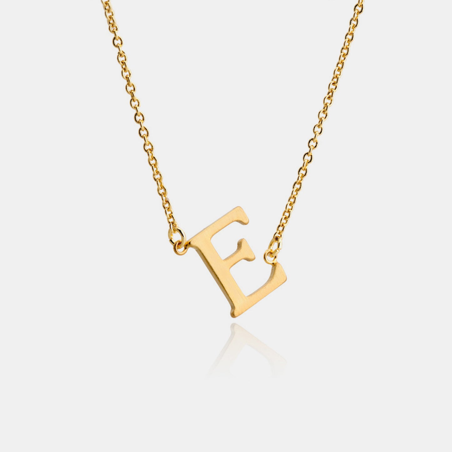 Initial Pendant Station Necklace A-E
