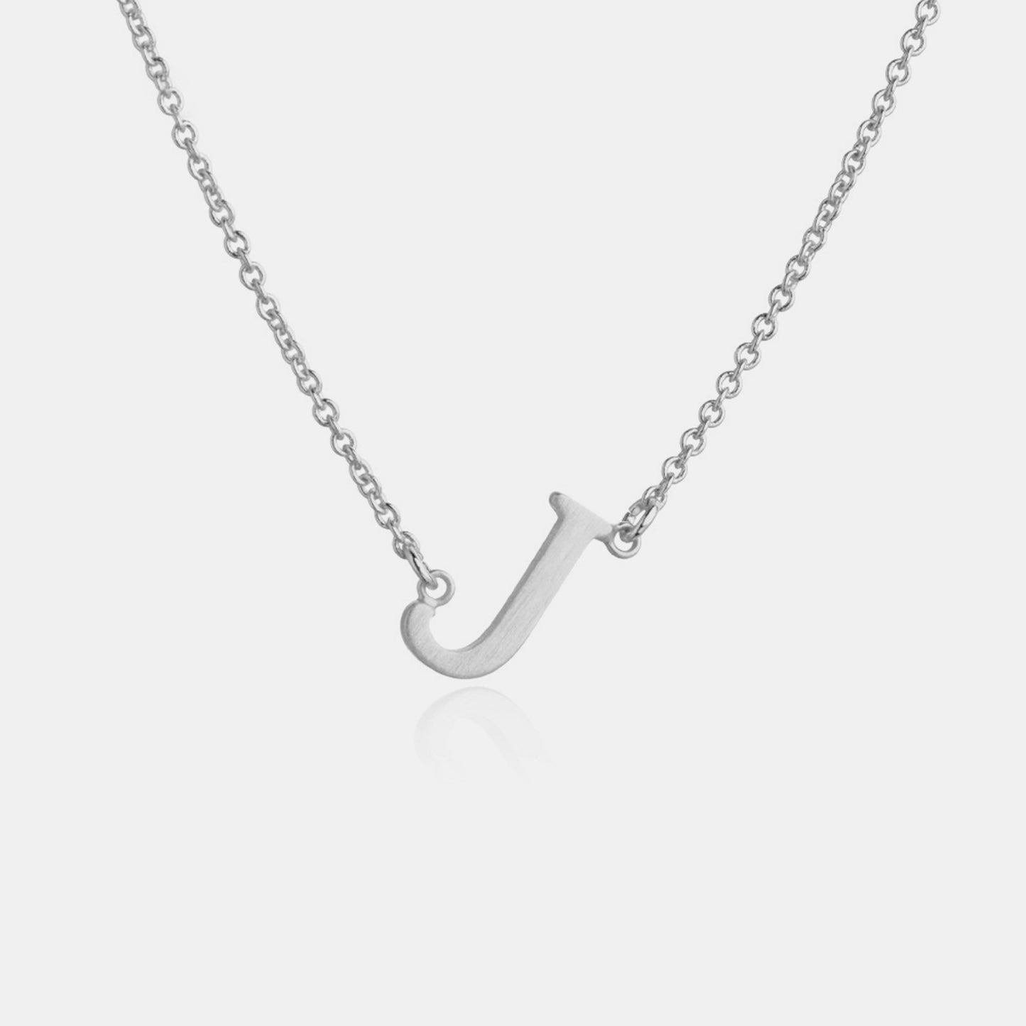 Initial Pendant Station Necklace F-J
