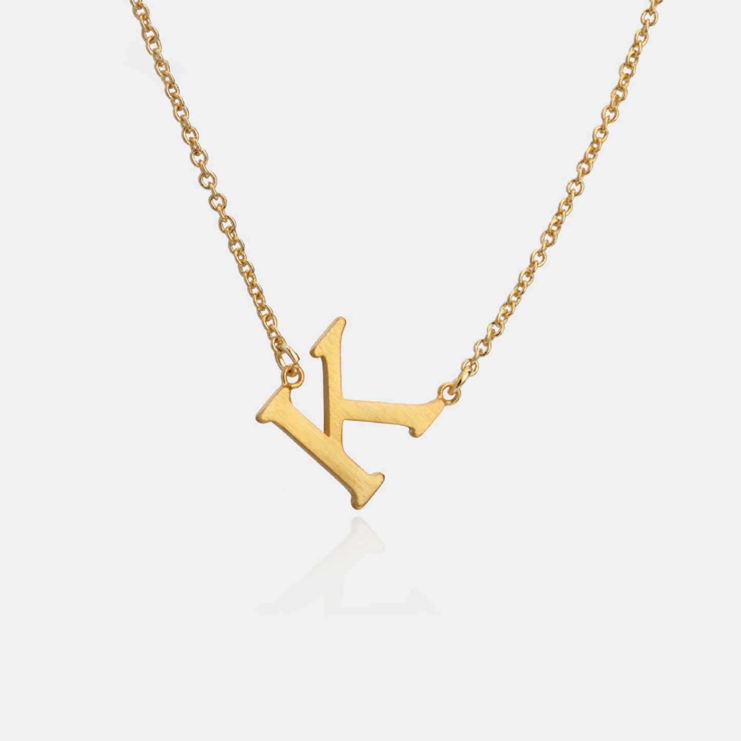 Initial Pendant Station Necklace K-P