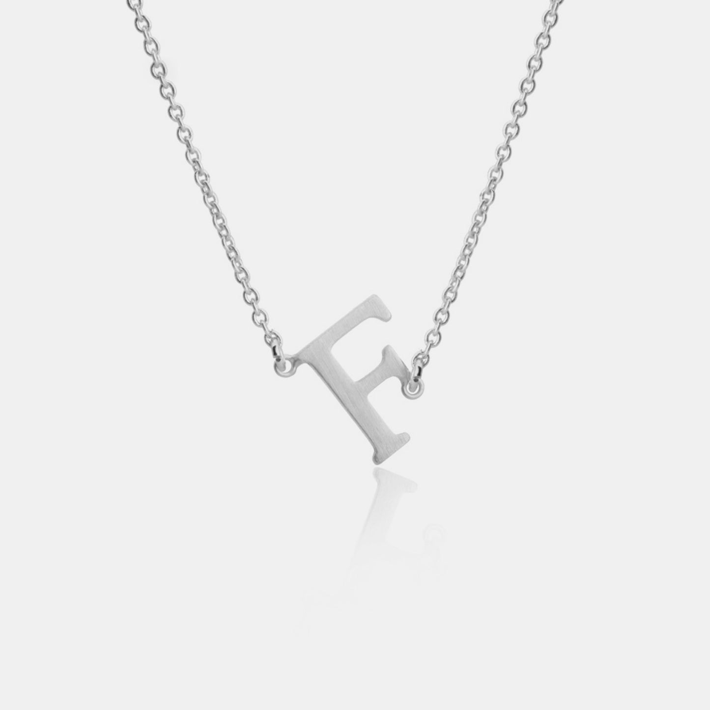 Initial Pendant Station Necklace F-J