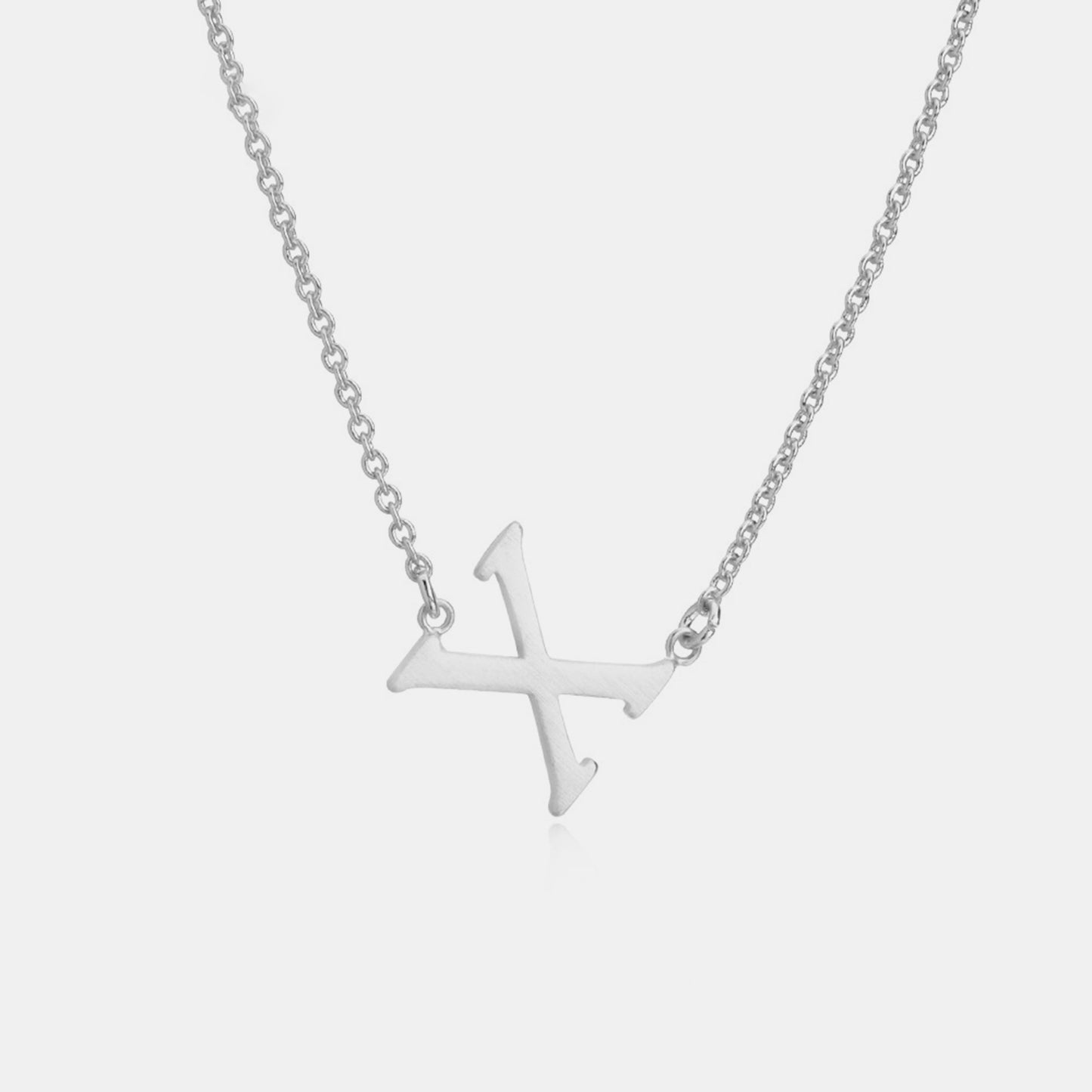 Initial Pendant Station Necklace W-Z