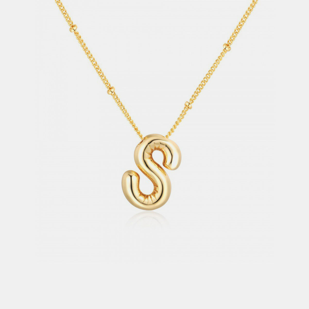 Baloon Letter Pendant Necklace K-S