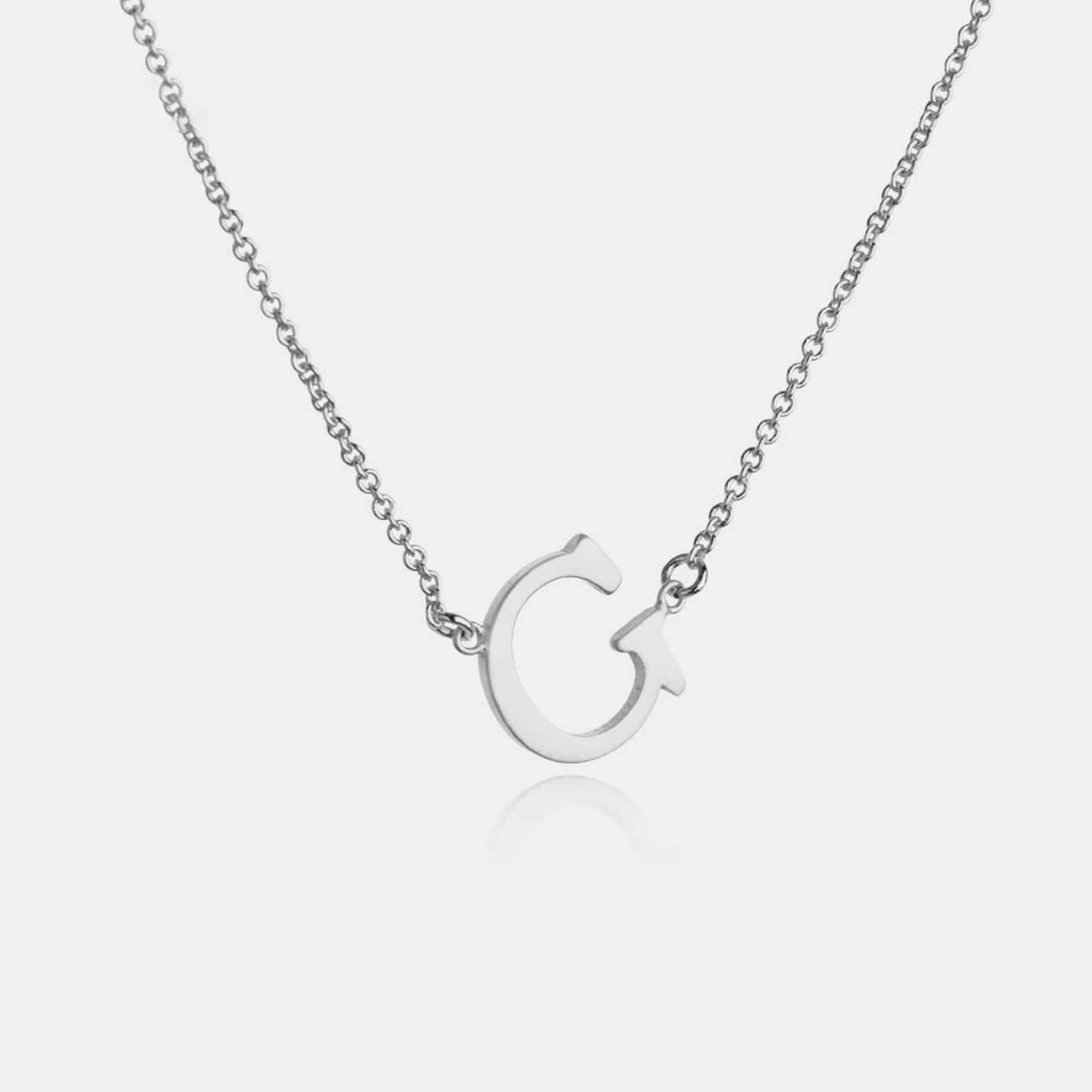 Initial Pendant Station Necklace F-J