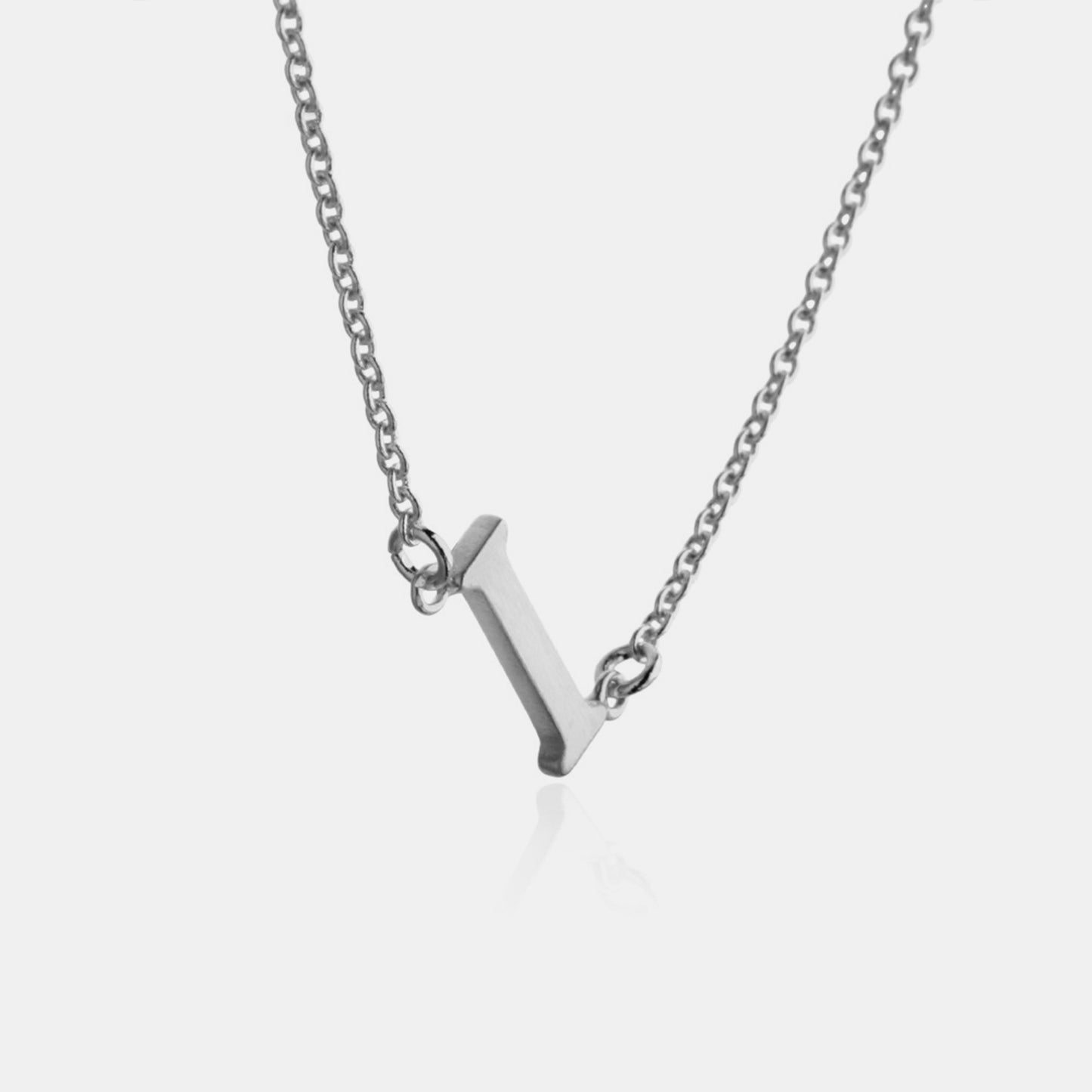 Initial Pendant Station Necklace F-J