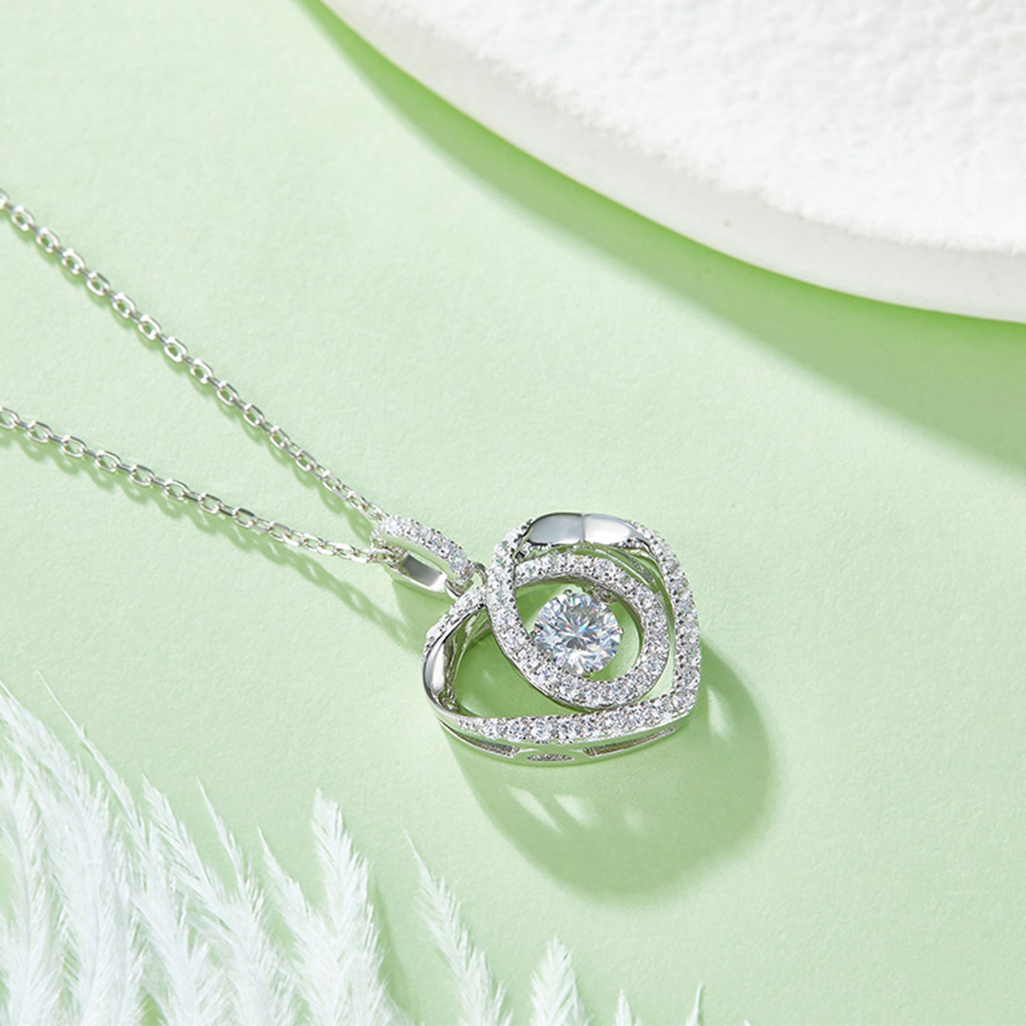 Dazzling Heart Moissanite Necklace