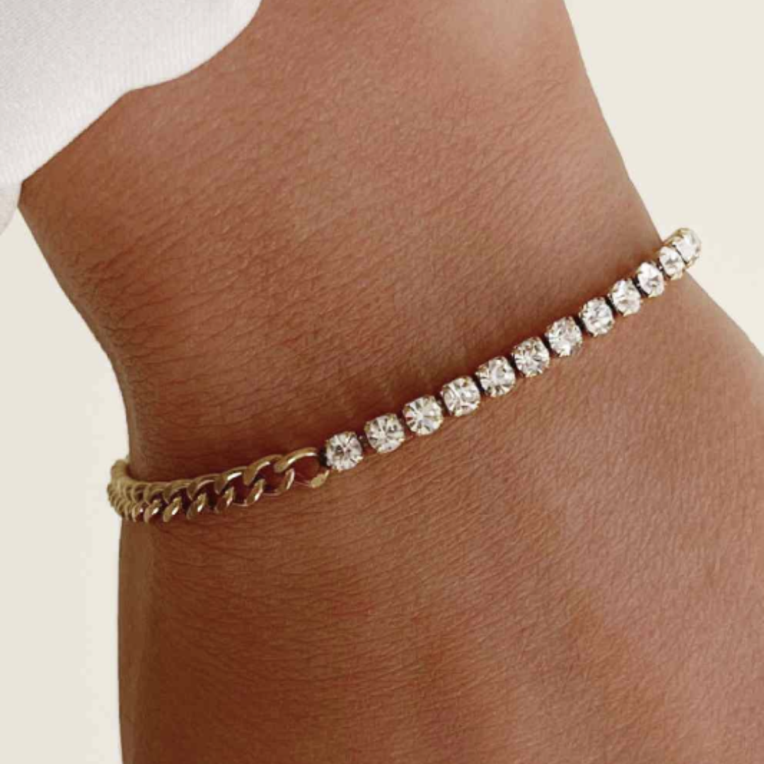 Inlaid Zircon Half Tennis Bracelet
