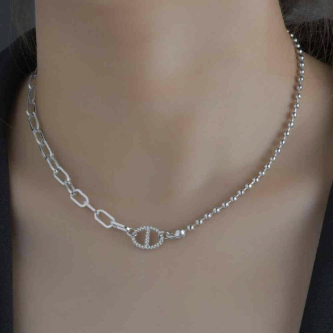 Mélange Mixed Chain Lariat Necklace Set