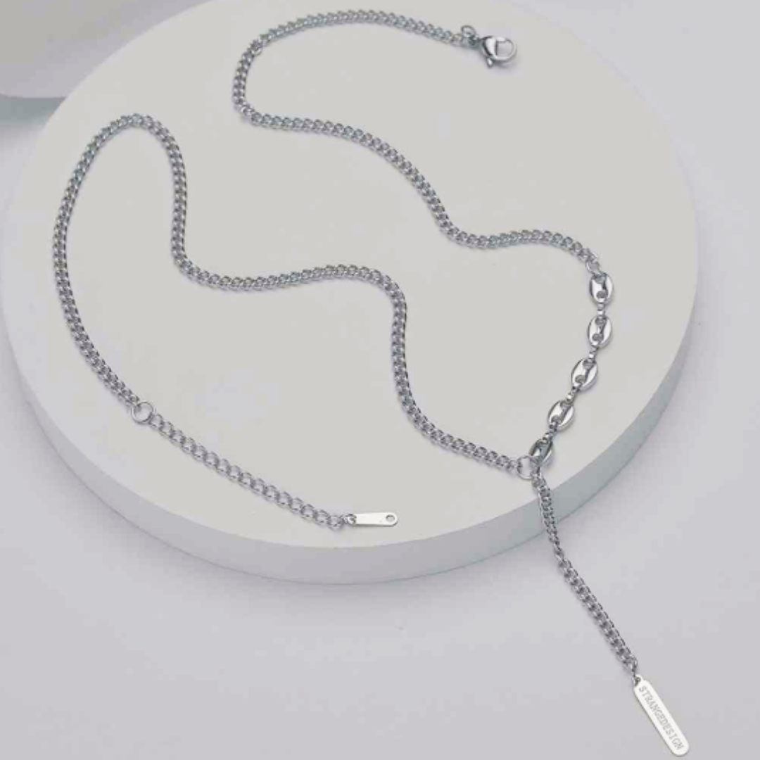 Mélange Mixed Chain Lariat Necklace Set