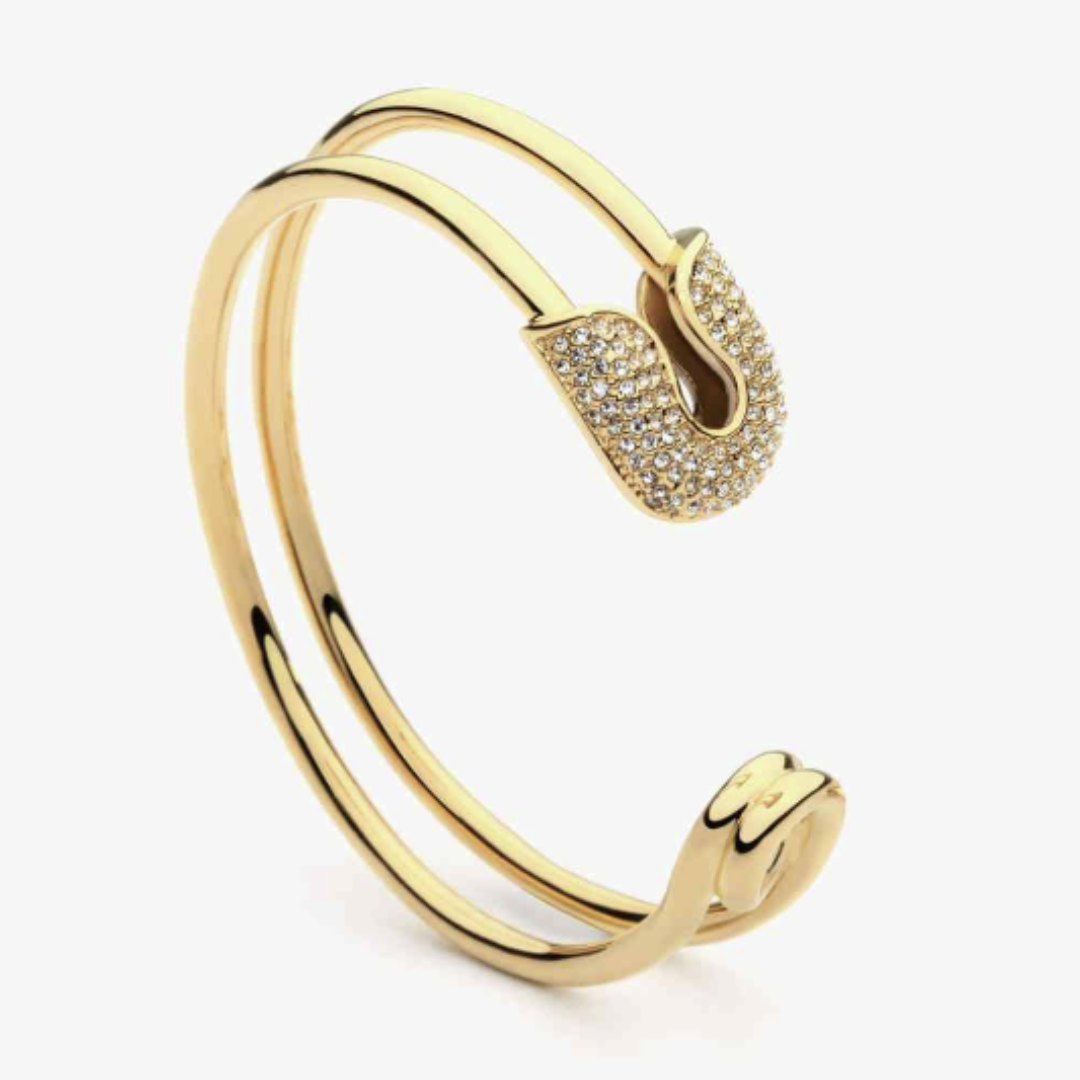 Sparkle Safety Double Hoop Bracelet- Gold/Silver