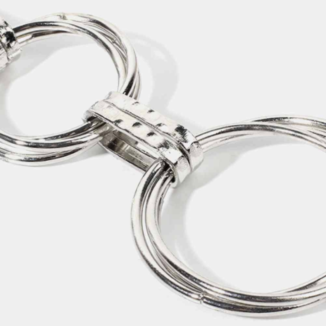 Triple Hoops Link Chain Belt - Gold/Silver