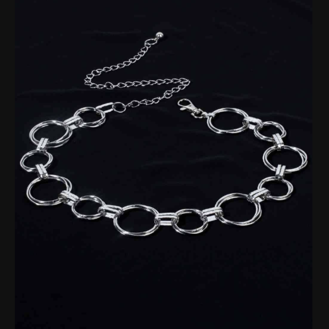 Triple Hoops Link Chain Belt - Gold/Silver