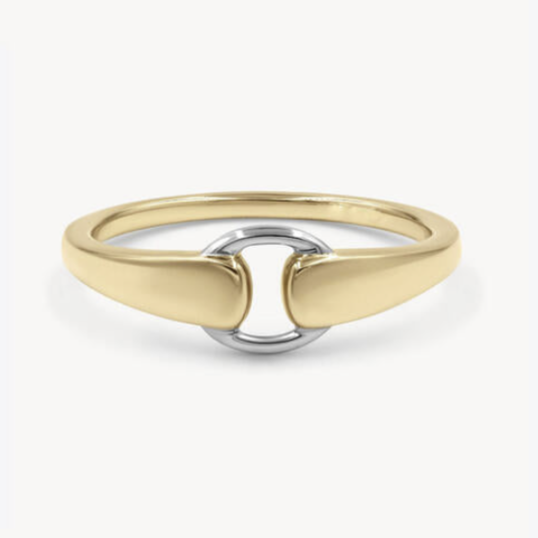 Gold-Plated Sterling Silver Circle Ring