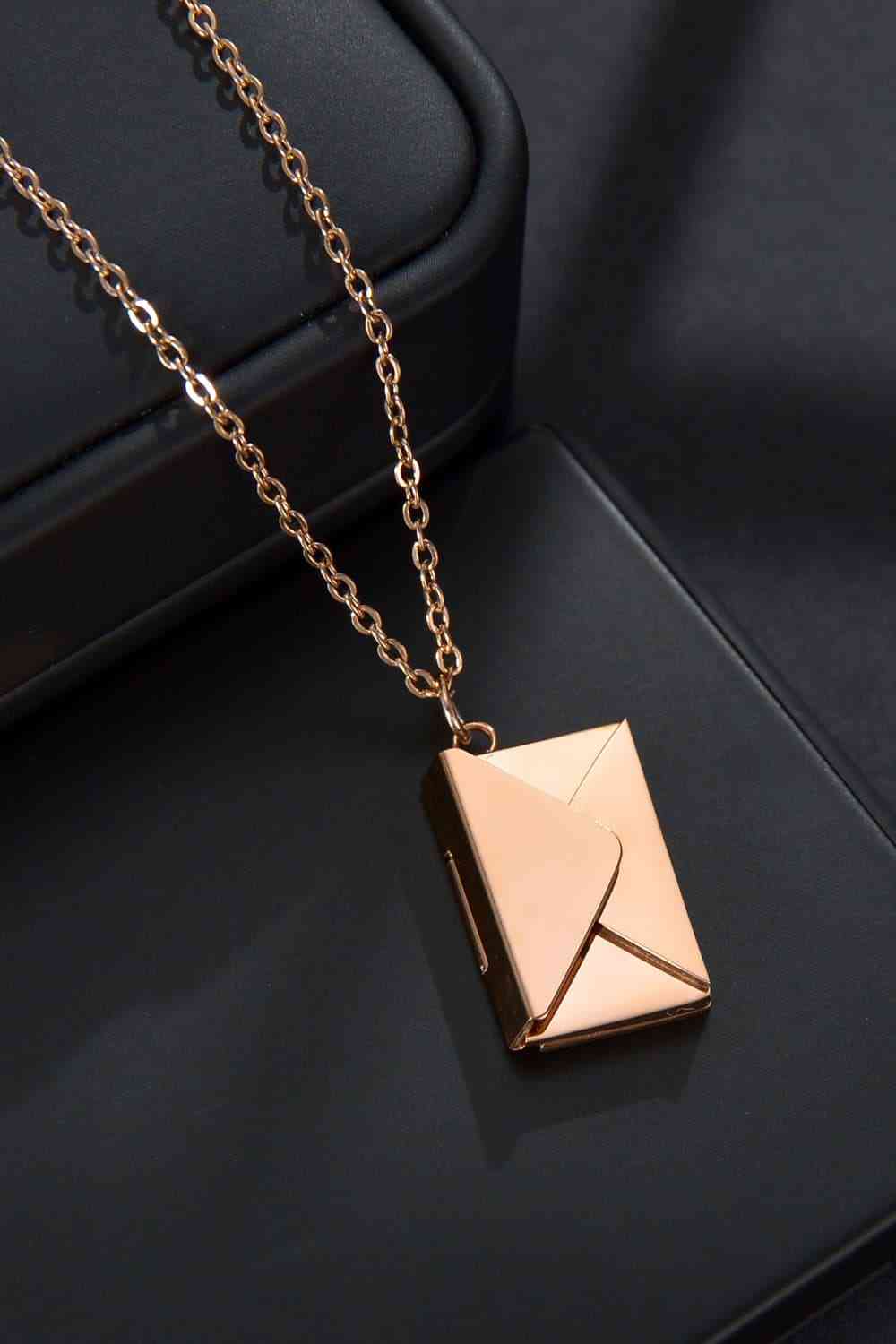Love Letter Envelope Necklace- Gold, Silver, Rose Gold