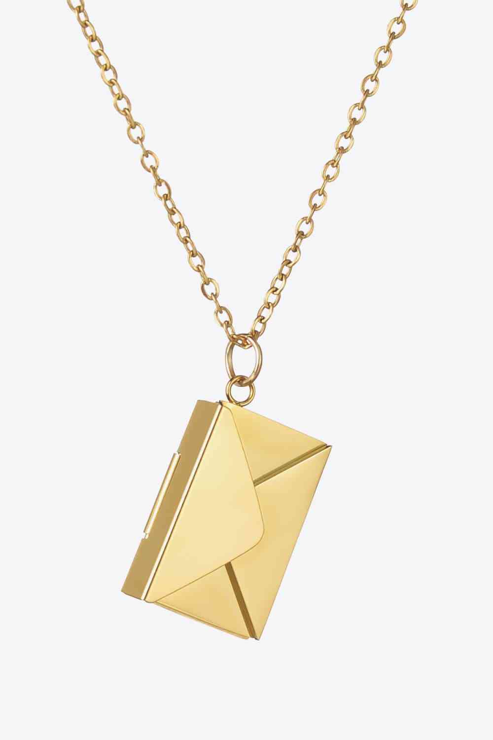 Love Letter Envelope Necklace- Gold, Silver, Rose Gold