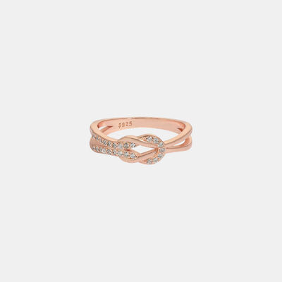 Sterling Silver Slip Knot Ring- Silver or Rose Gold
