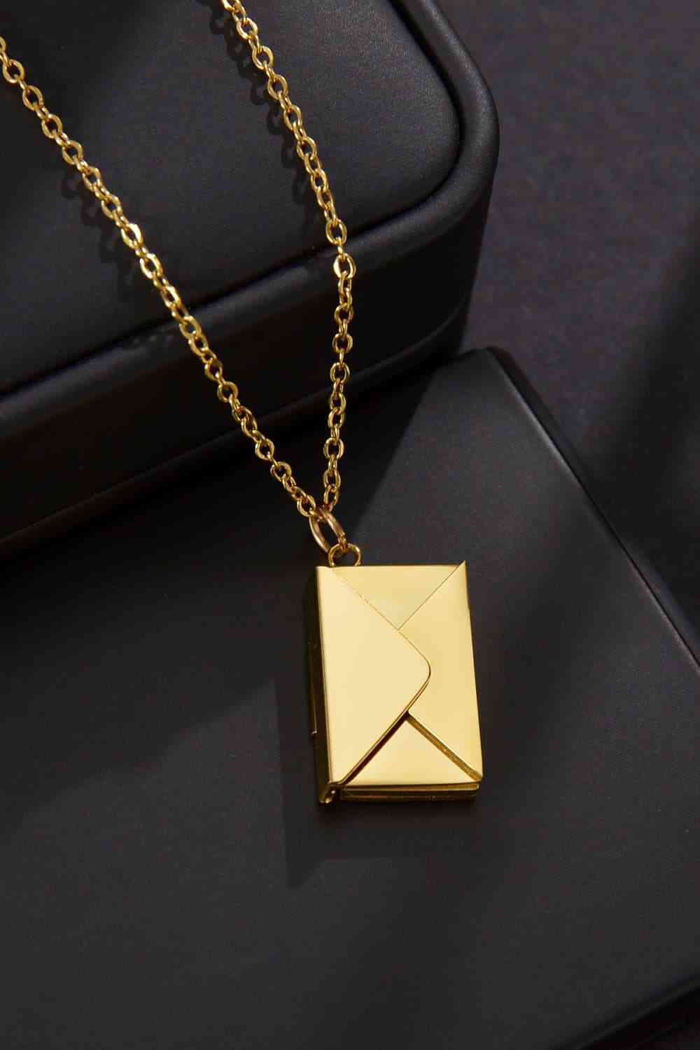 Love Letter Envelope Necklace- Gold, Silver, Rose Gold
