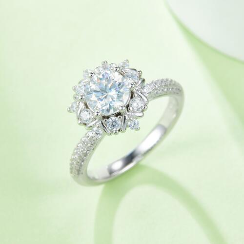 Intricate Blossom 1 Ct Moissanite Ring