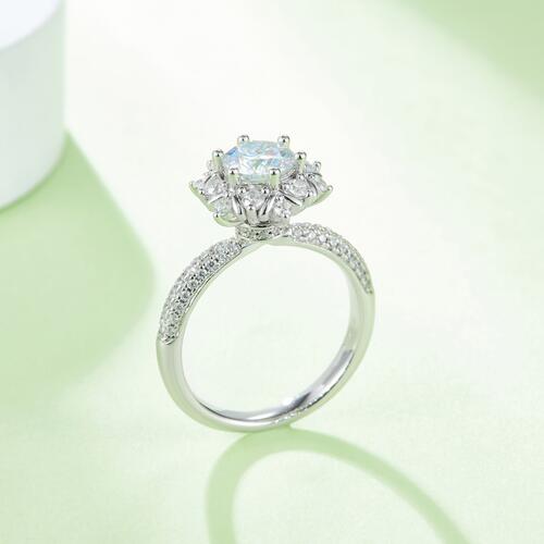 Intricate Blossom 1 Ct Moissanite Ring