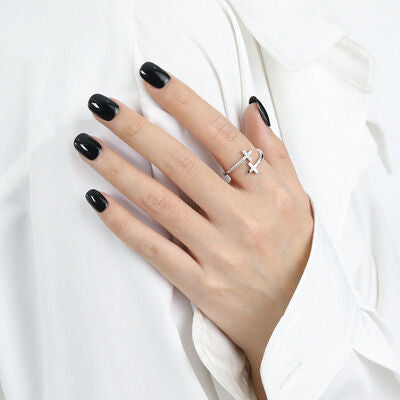 Double Crossed Bypass Ring- Gold or Silver