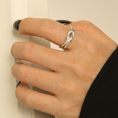 Sterling Silver Slip Knot Ring- Silver or Rose Gold