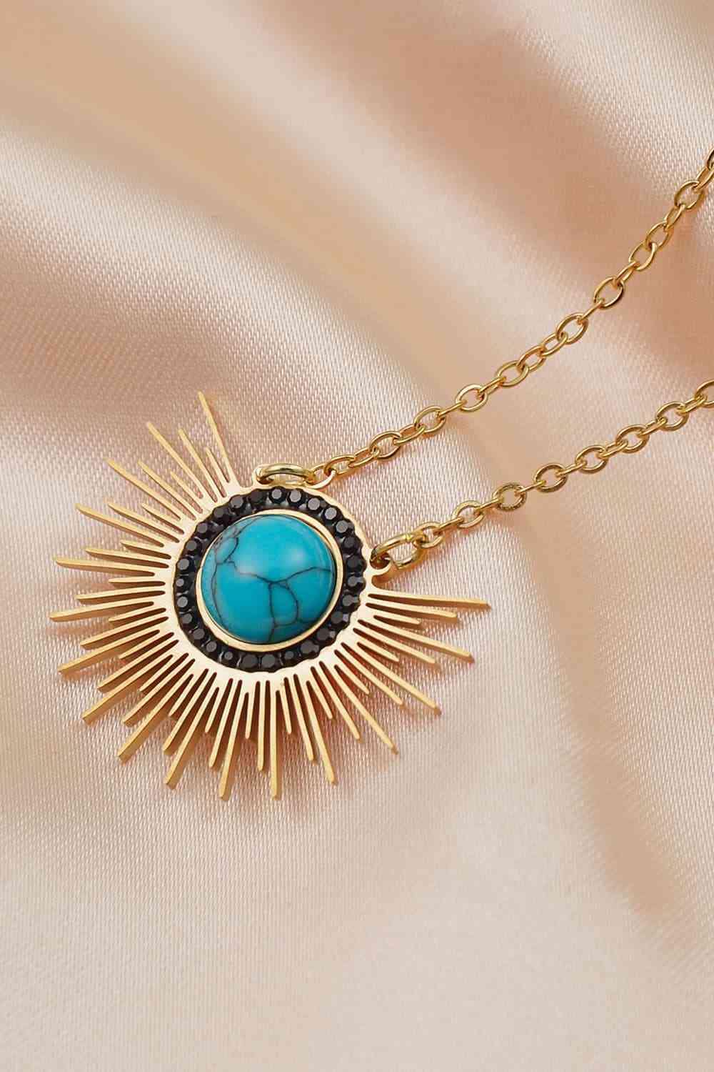 Turquoise Sunburst Necklace