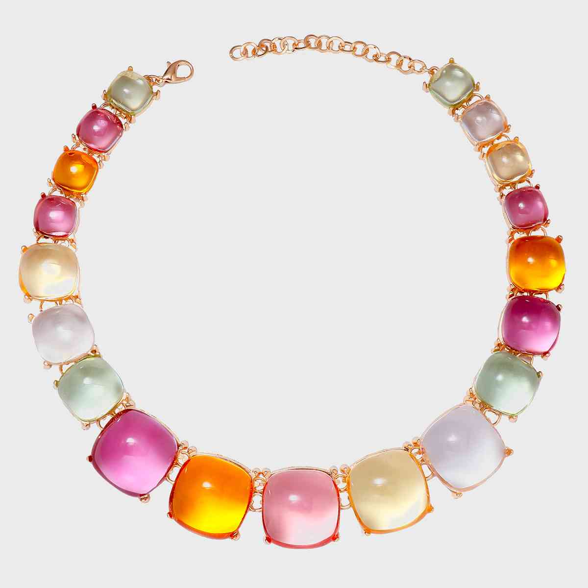 Retro Graduated Rhinestone Riviere Necklace in 7 Color Choices