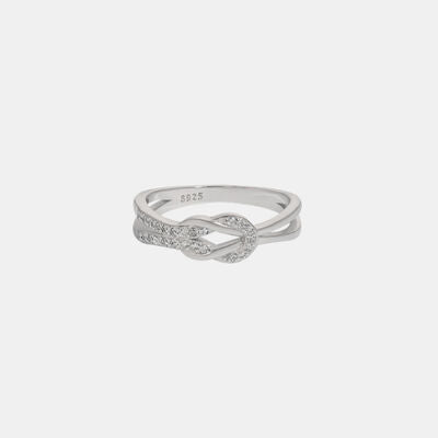 Sterling Silver Slip Knot Ring- Silver or Rose Gold