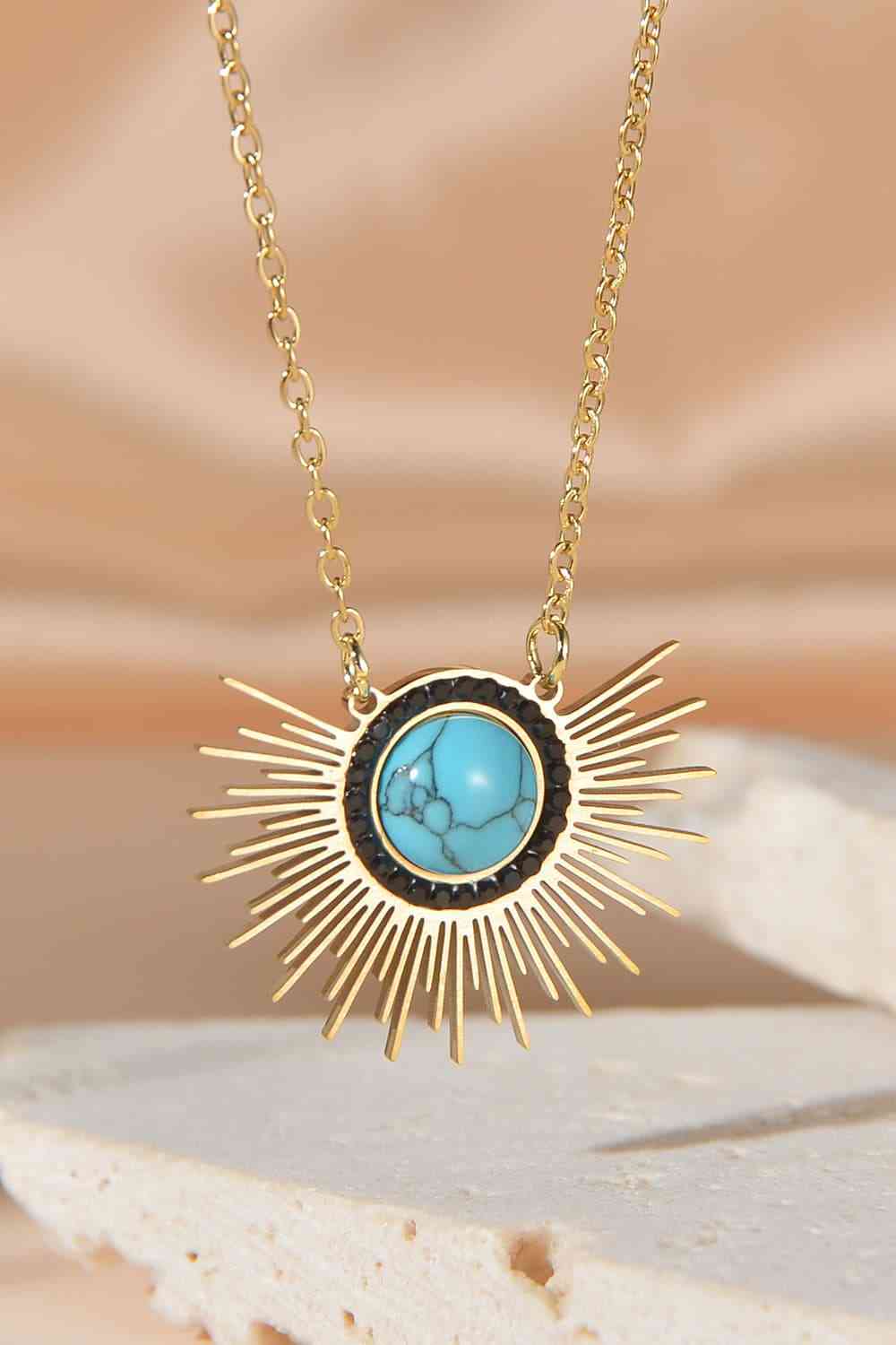 Turquoise Sunburst Necklace