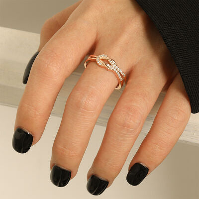 Sterling Silver Slip Knot Ring- Silver or Rose Gold